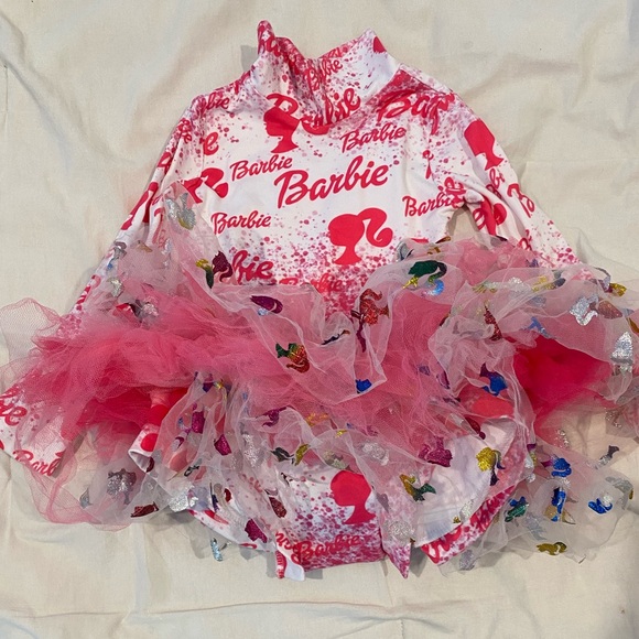 Barbie Other - 4t Barbie Pink and White Loetard Tutu Outfit
